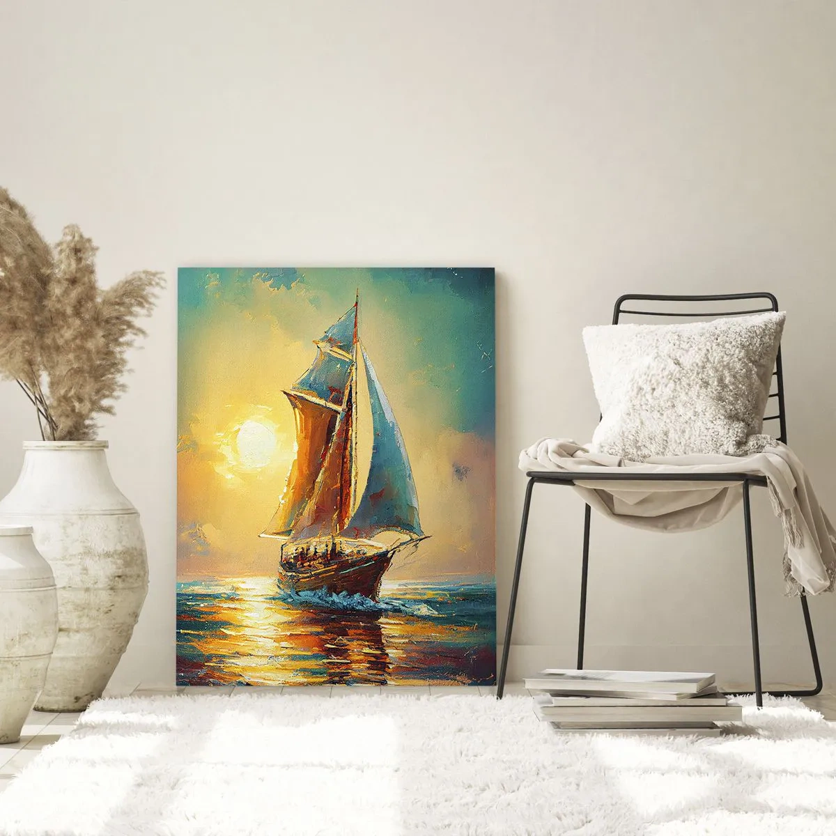 Obraz na skle - Pod plnými plachtami - 80x120 cm