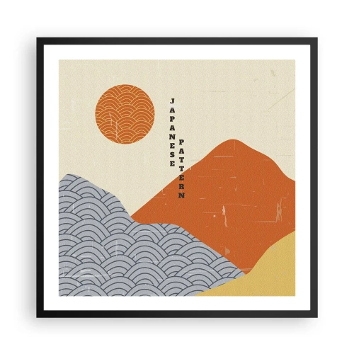 Plagát v čiernom ráme - V japonskom duchu - 60x60 cm