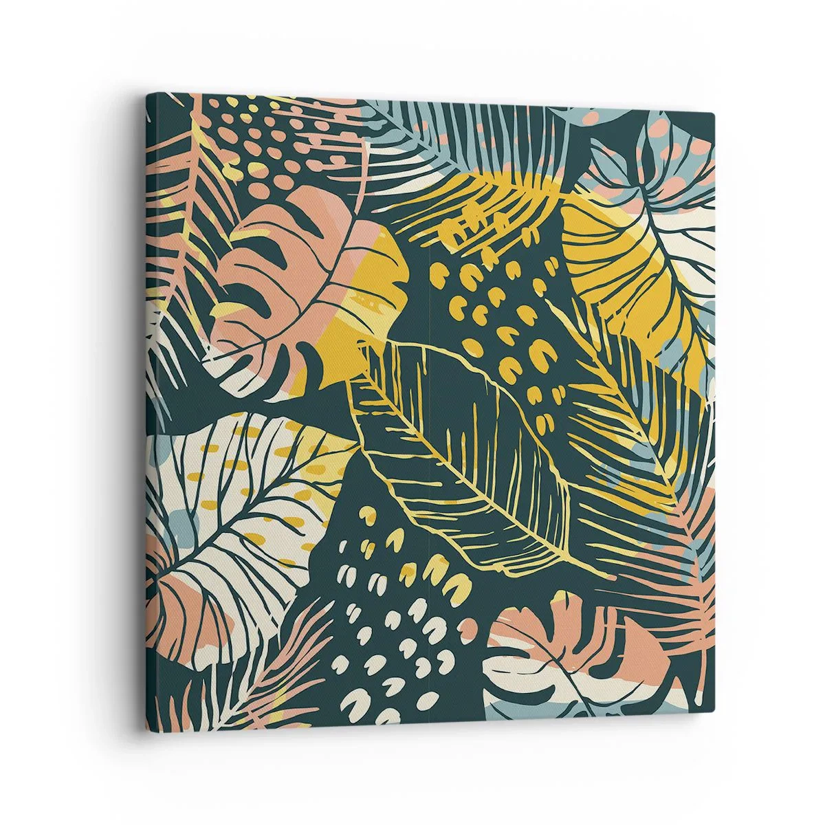 Obraz na plátne - Listová fantázia - 30x30 cm