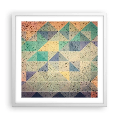 Plagát v bielom ráme - Republika trojuholníkov - 50x50 cm