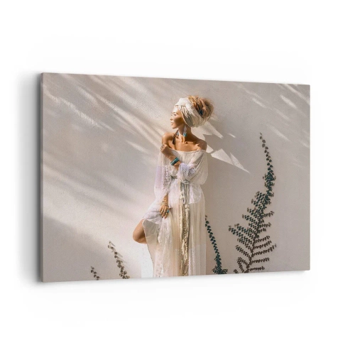 Obraz na plátne - Slnko a dievča - 100x70 cm