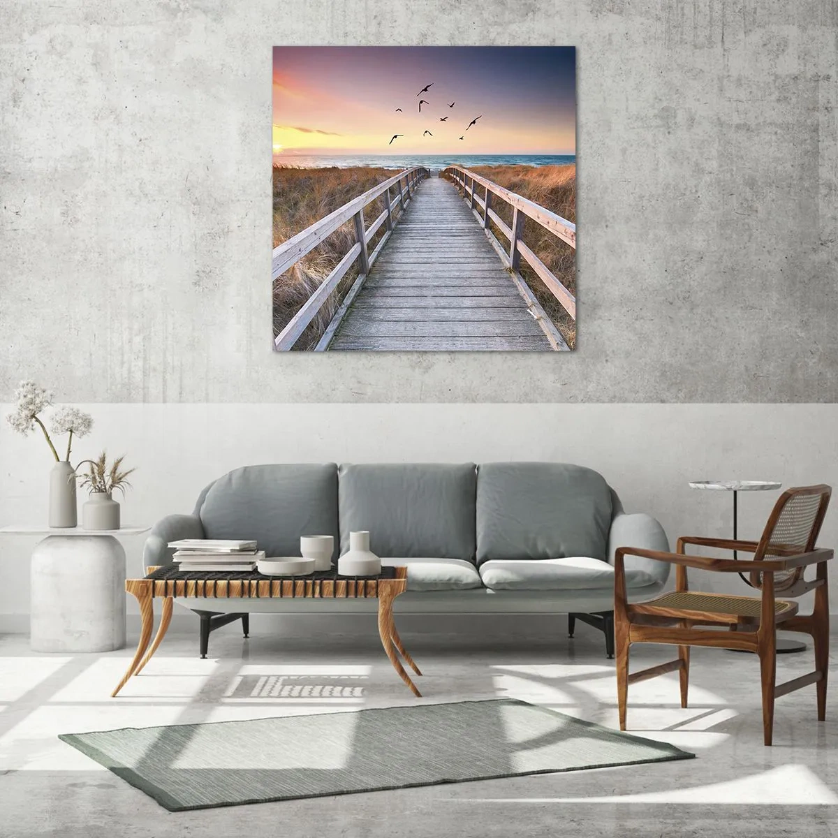 Obraz na skle - Priestor pre vzostupy - 70x70 cm