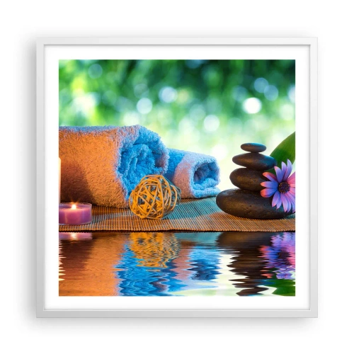 Plagát v bielom ráme - Čas pre telo - 60x60 cm