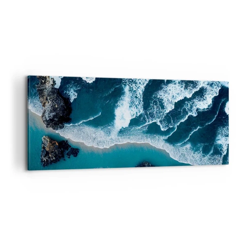 Obraz na plátne - Zahalené do vĺn - 100x40 cm