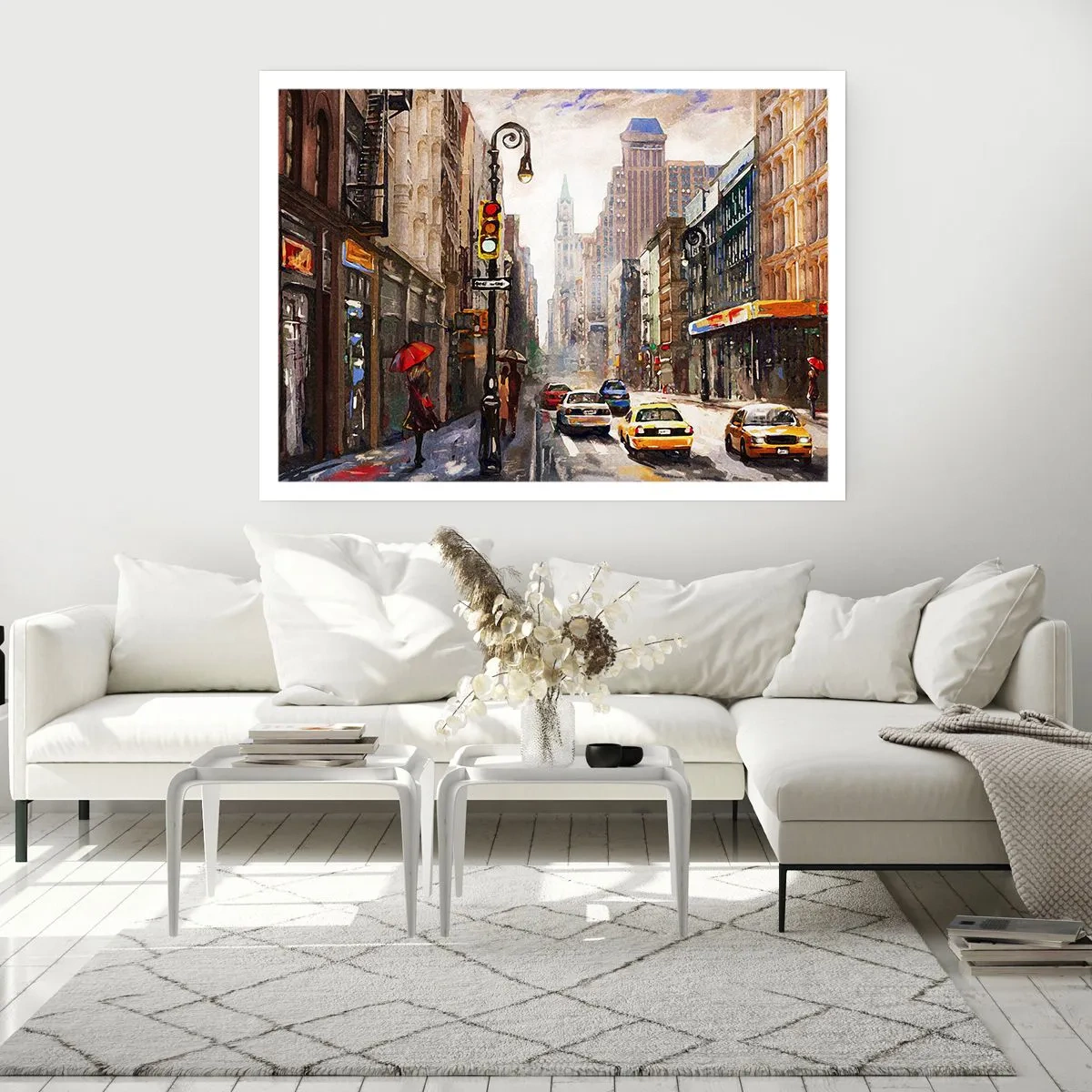 Plagát - New York – farebný aj v daždi - 40x30 cm