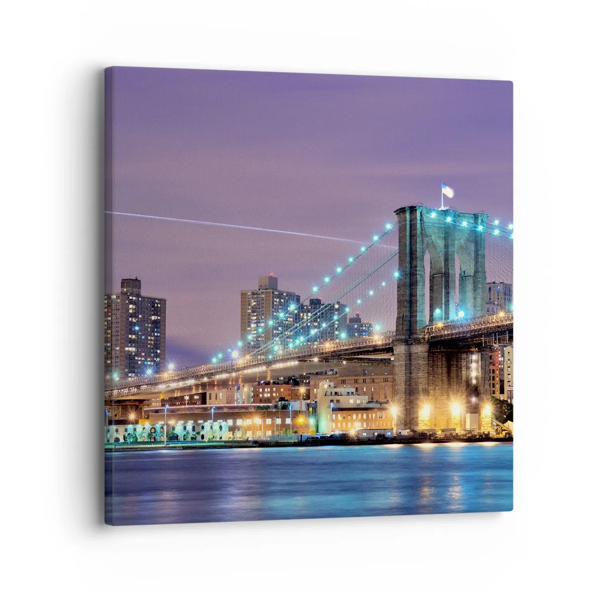 Obraz na plátne - Po veľa rokov Brooklynský most - 30x30 cm