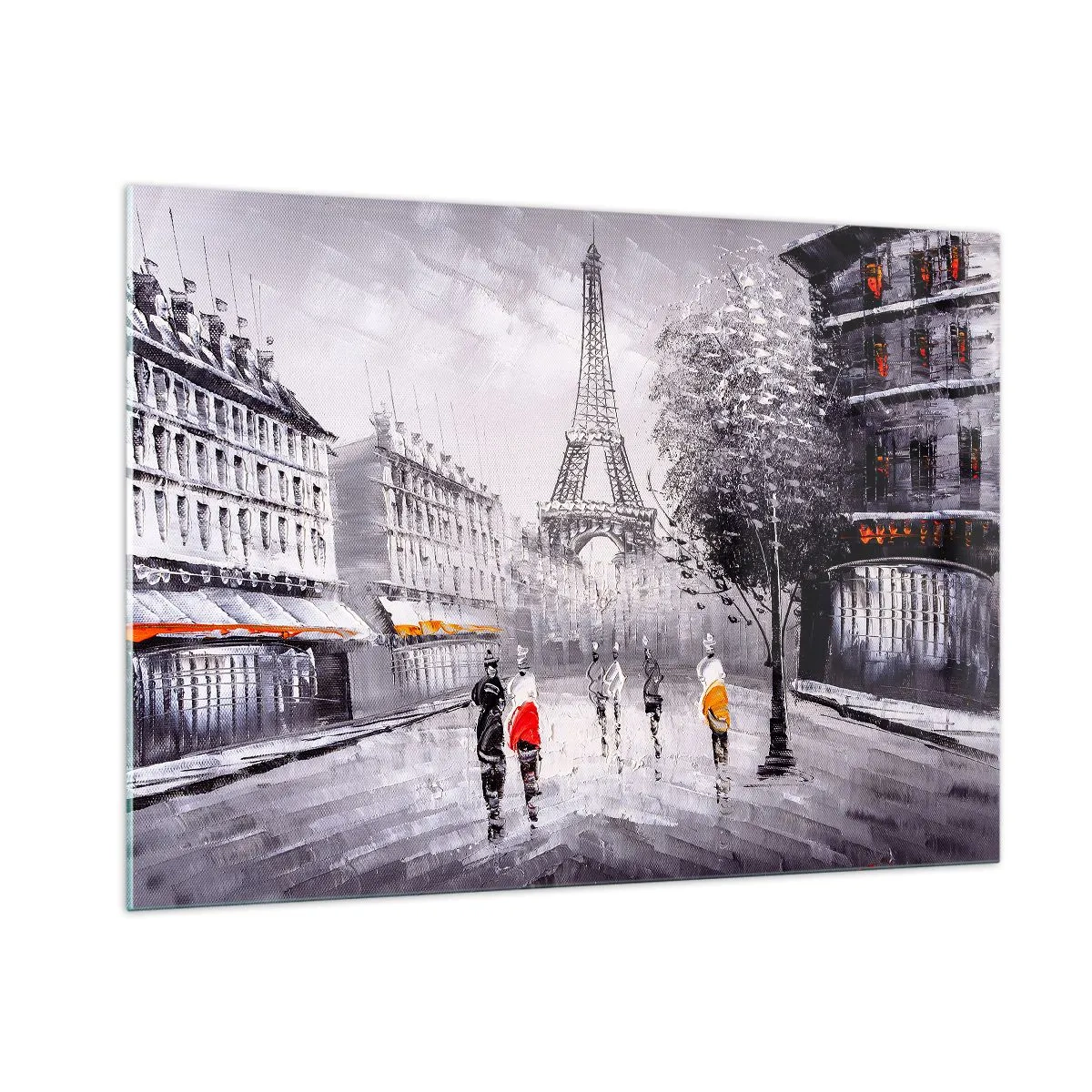 Obraz na skle - Parížska prechádzka - 100x70 cm