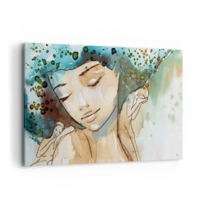 Obraz na plátne - Lady in blue - 120x80 cm