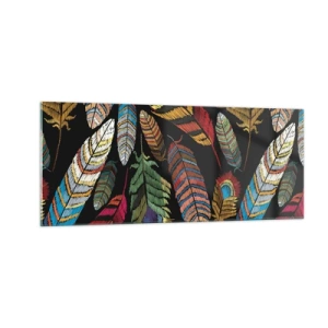 Obraz na skle - Vtáčí karneval - 100x40 cm