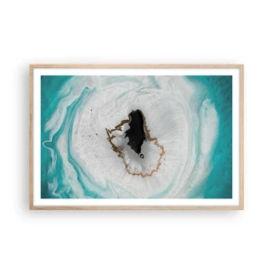 Plagát v ráme zo svetlého duba - Preniknúť dovnútra - 91x61 cm