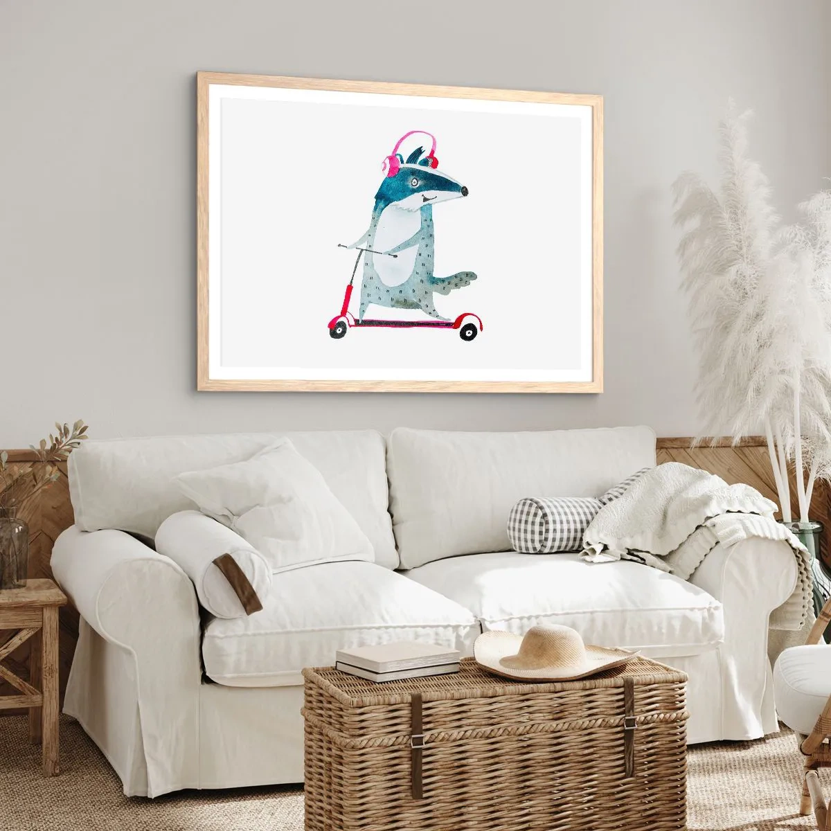 Plagát v ráme zo svetlého duba - Jazvečie radosti - 91x61 cm