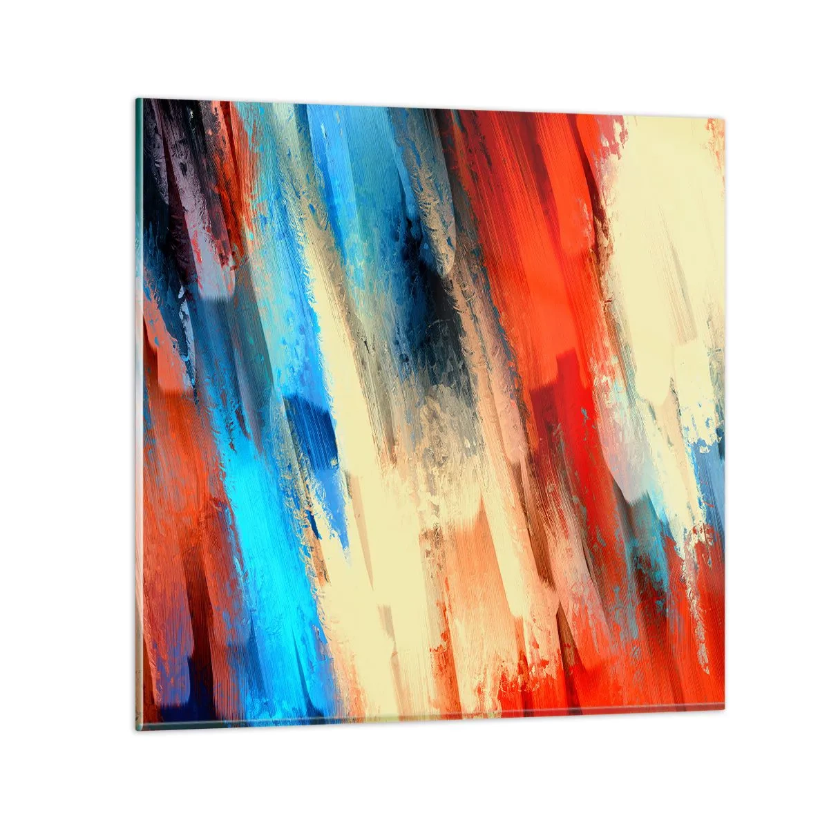 Obraz na skle - Vodopád farieb - 50x50 cm