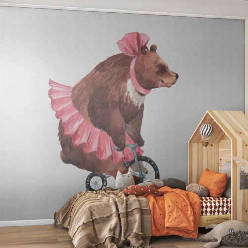 Fototapeta Premium Sand - To je ale cirkus! - Medveď, Cirkus, Dievčenský - 200x140 cm