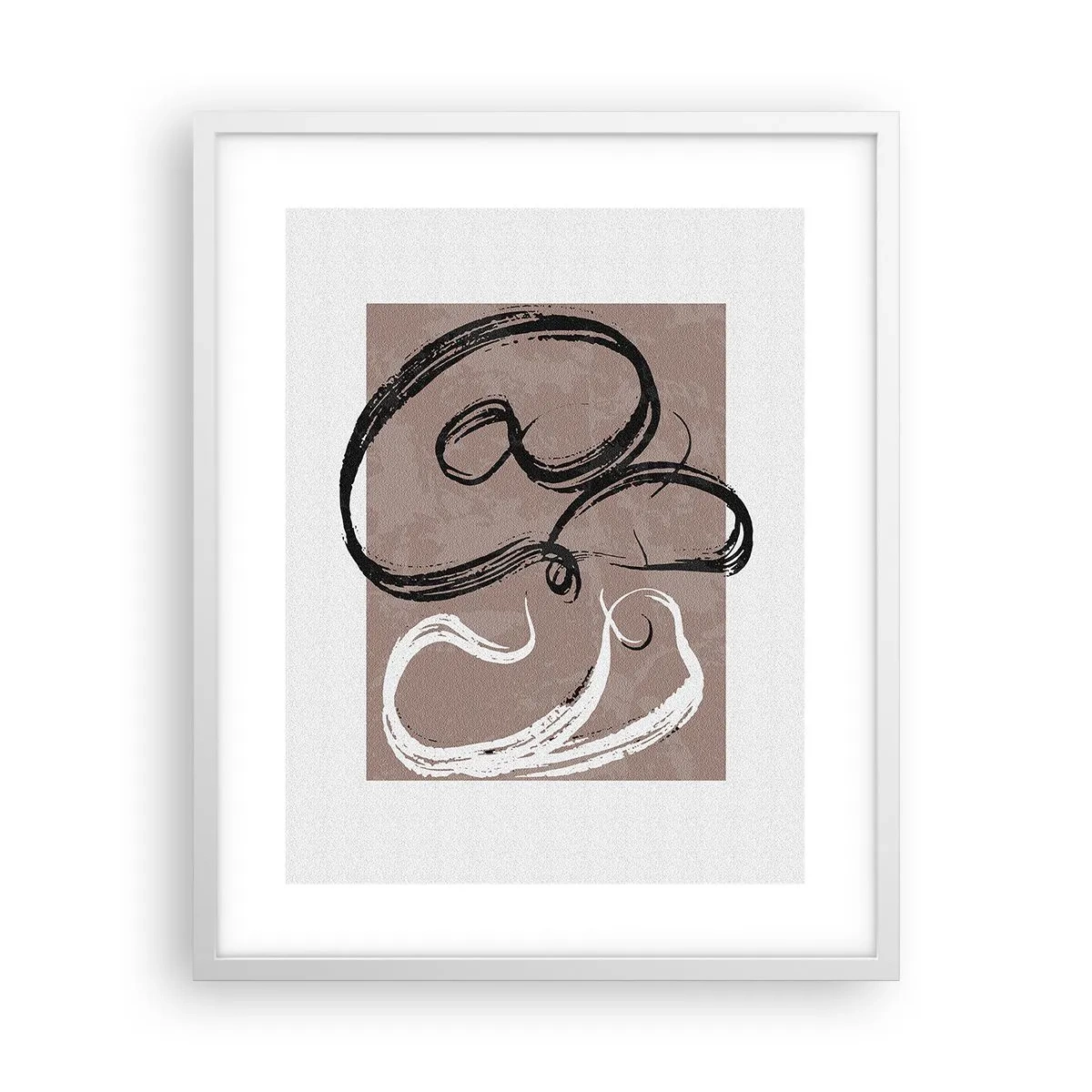 Plagát v bielom ráme - Kompozícia – hľadanie úplnosti - 40x50 cm