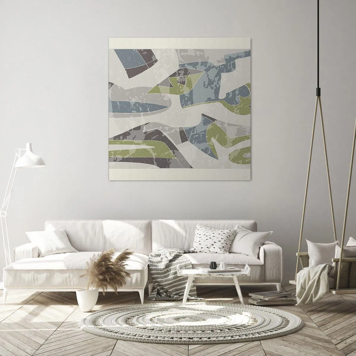 Obraz na plátne - Kompozícia za sklom - 70x70 cm