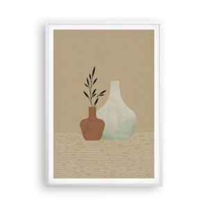 Plagát v bielom ráme - Váza a jej myšlienka - 70x100 cm