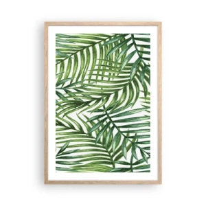 Plagát v ráme zo svetlého duba - Pod zeleným baldachýnom - 50x70 cm