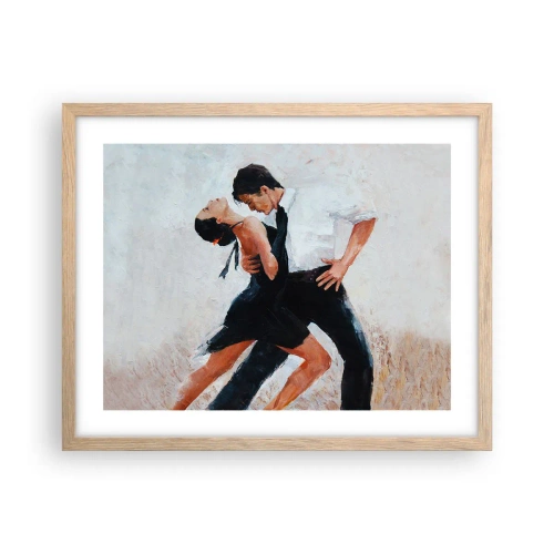 Plagát v ráme zo svetlého duba - Tango mojich túžob a snov - 50x40 cm