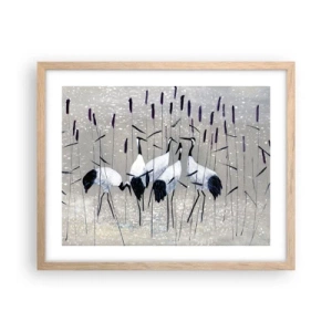 Plagát v ráme zo svetlého duba - Medzi svojimi - 50x40 cm