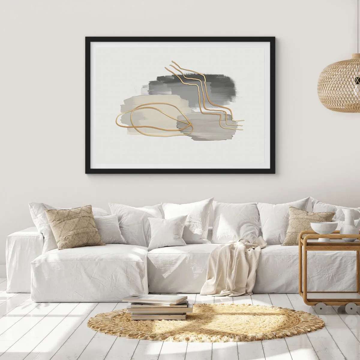 Plagát v čiernom ráme - Trvanie a pohyb - 100x70 cm