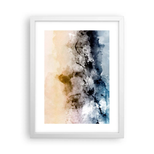 Plagát v bielom ráme - Ponorené do mračná hmly - 30x40 cm