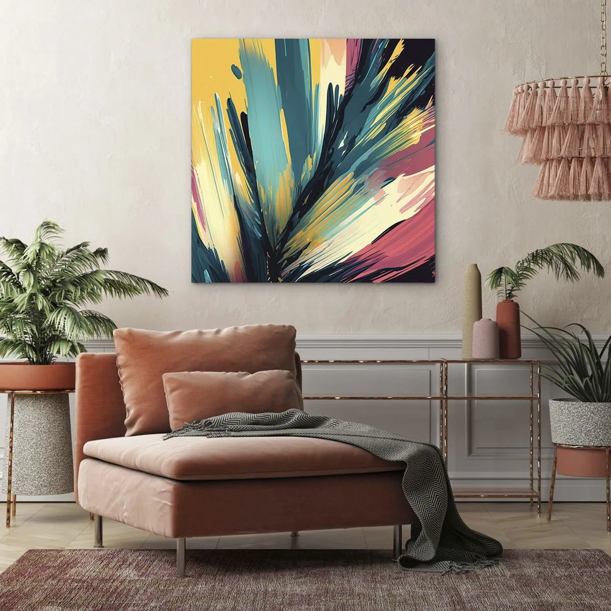 Obraz na plátne - Kompozícia – explózia radosti - 60x60 cm