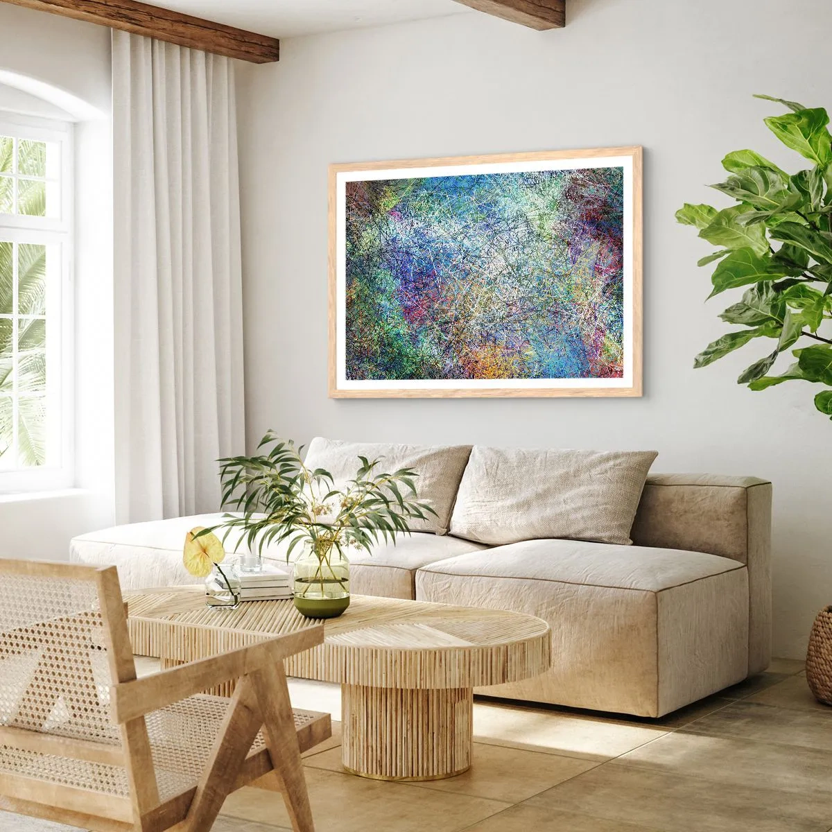 Plagát v ráme zo svetlého duba - To nie je tak jednoduché - 50x40 cm
