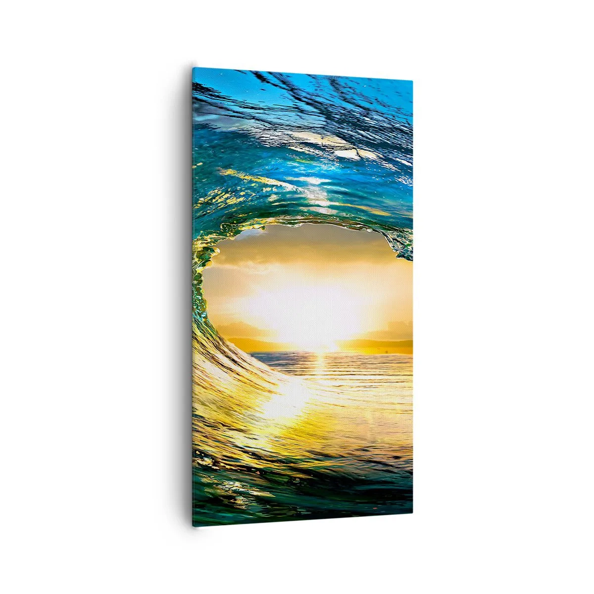 Obraz na plátne - V smaragdovo-zlatom krištáli - 65x120 cm