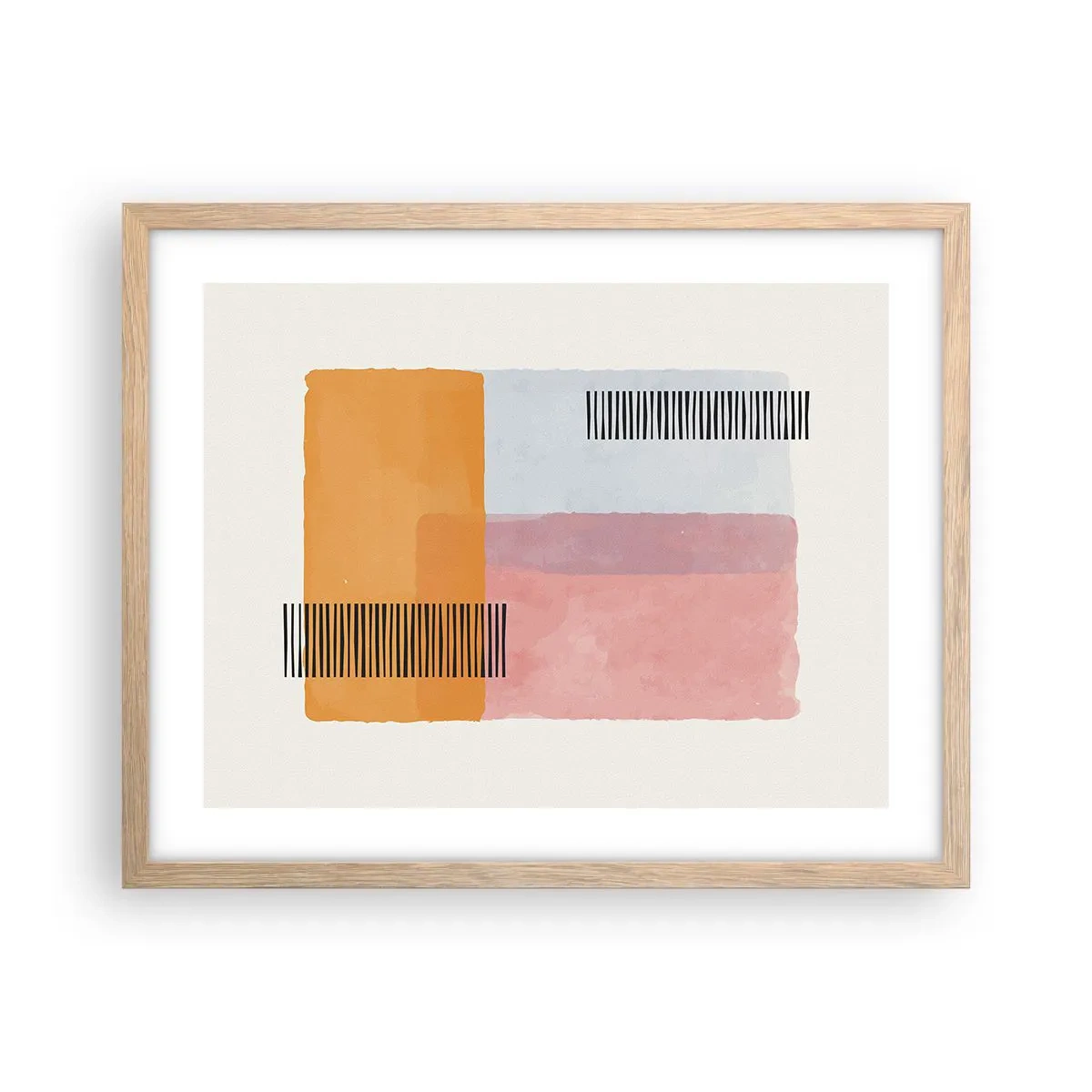 Plagát v ráme zo svetlého duba - Z rohu do rohu - 50x40 cm