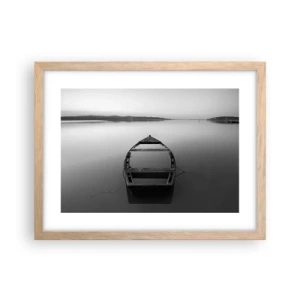 Plagát v ráme zo svetlého duba - Túžba a melanchólia - 40x30 cm