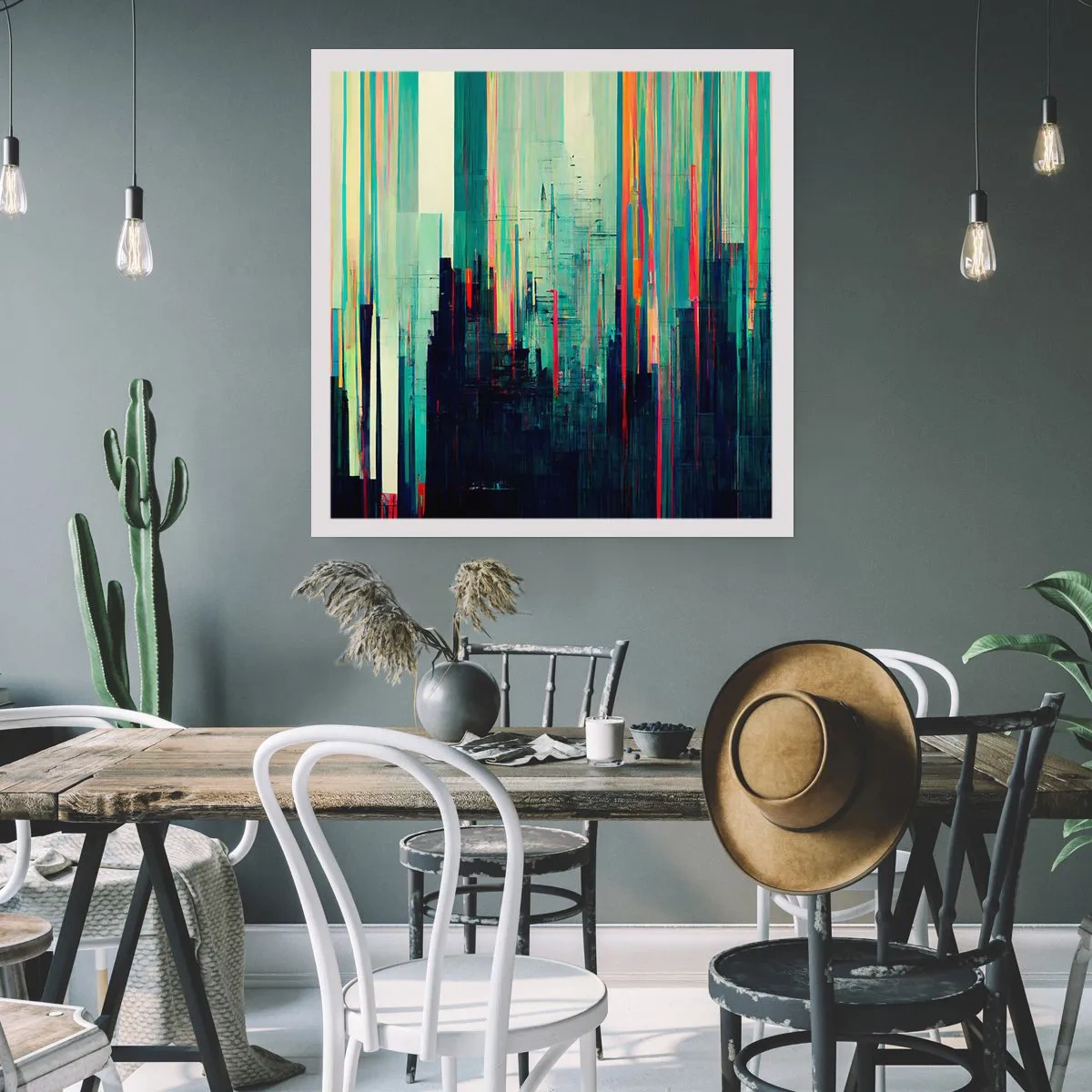 Plagát - Futuristické mesto - 60x60 cm
