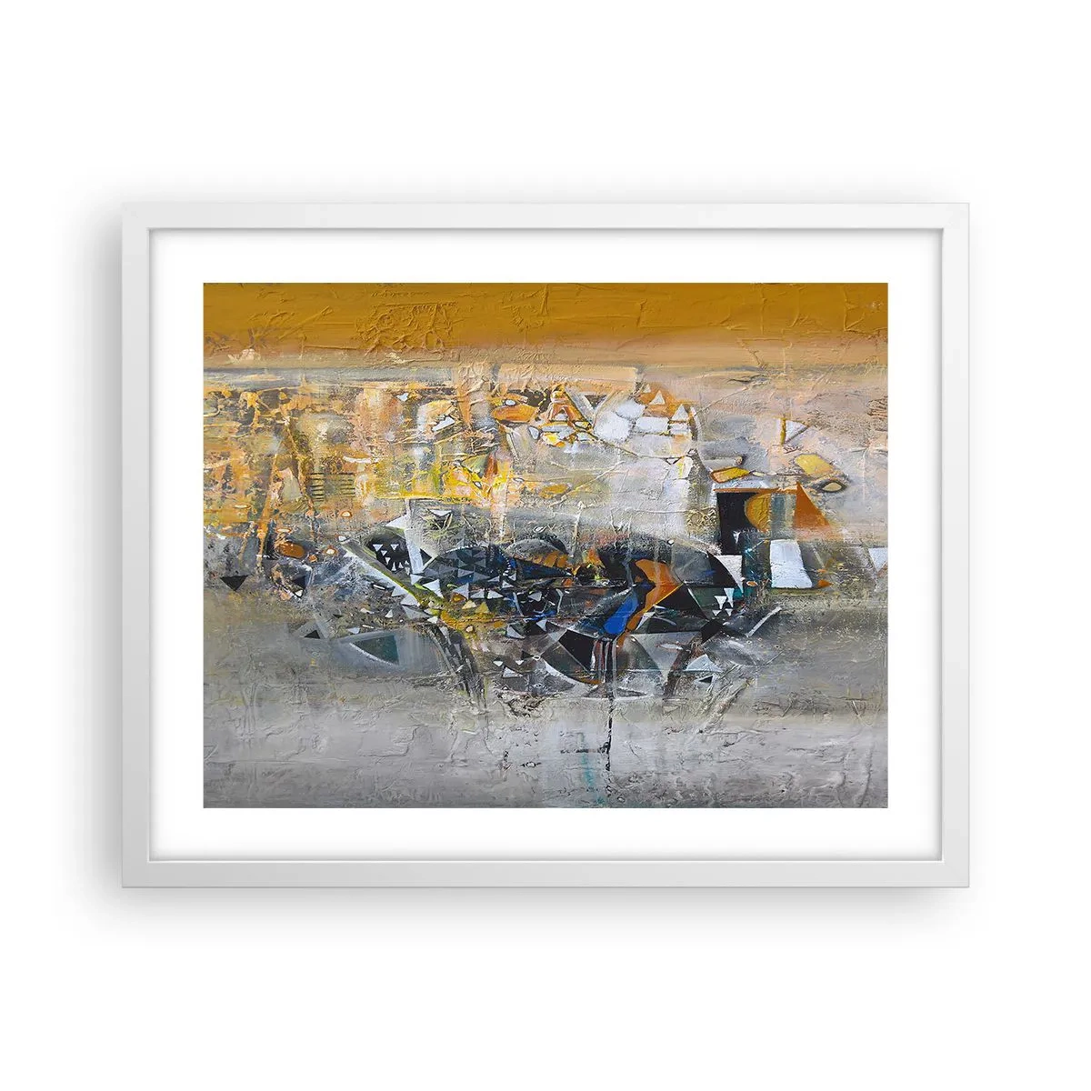 Plagát v bielom ráme - Všetko sa podarí - 50x40 cm