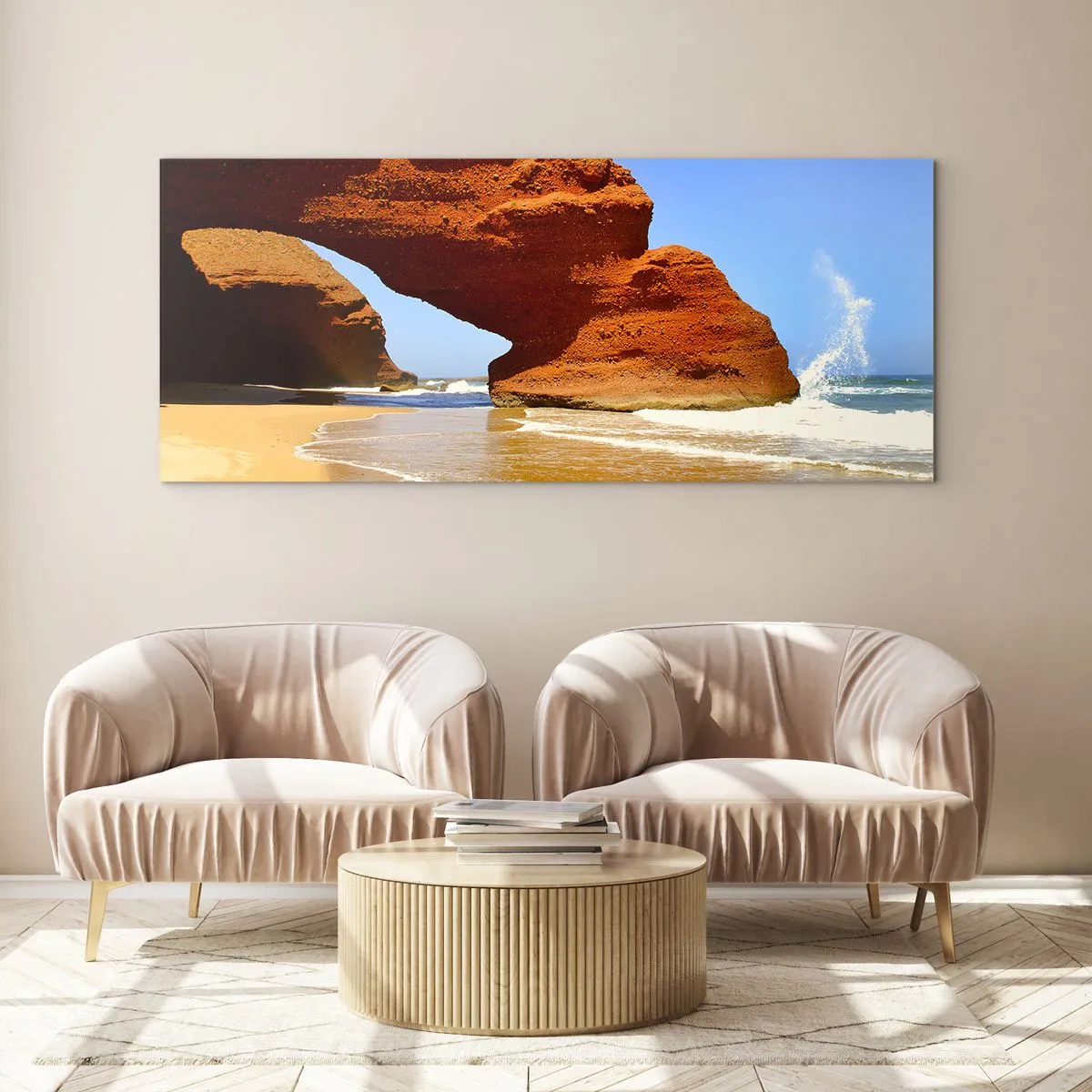 Obraz na skle - Voda a vietor po tisíce rokov - 120x50 cm