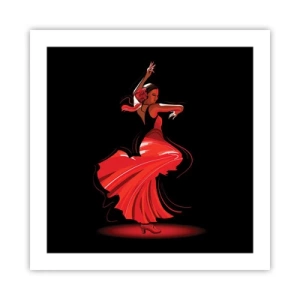 Plagát - Horúca duša flamenco - 50x50 cm