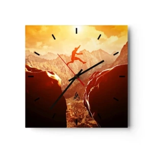 Nástenné hodiny - Prekročením hraníc - 40x40 cm