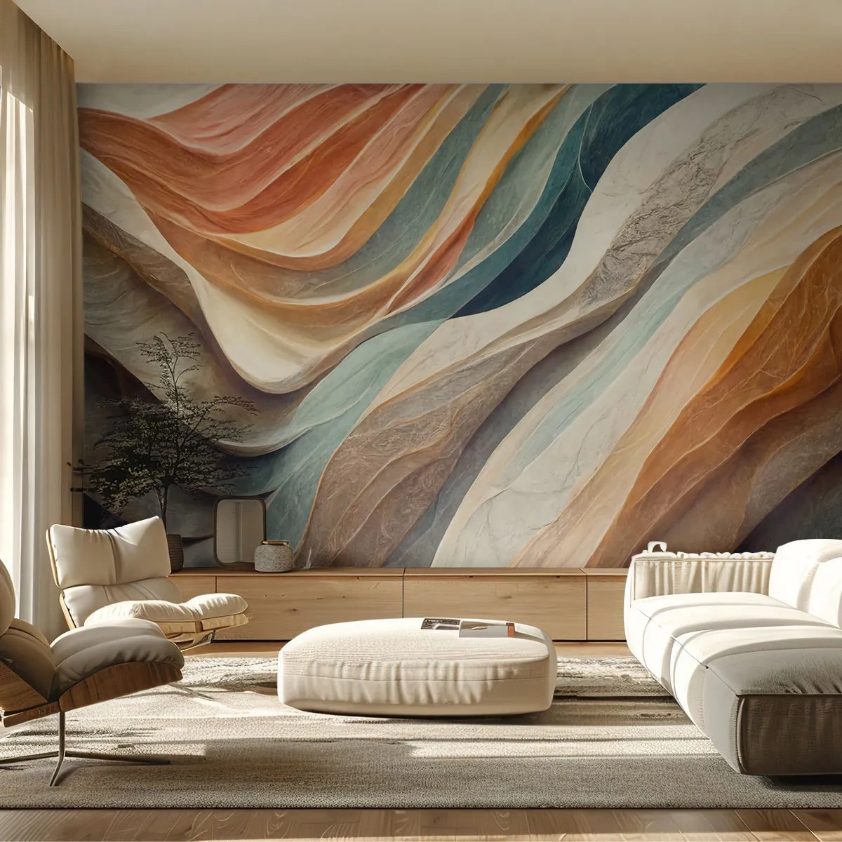 Fototapeta Premium Sand - Okamih pred zmenou - textúra, Vzor, Svetlý - 400x280 cm