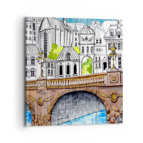 Obraz na plátne - Mesto ako maľované - 70x70 cm