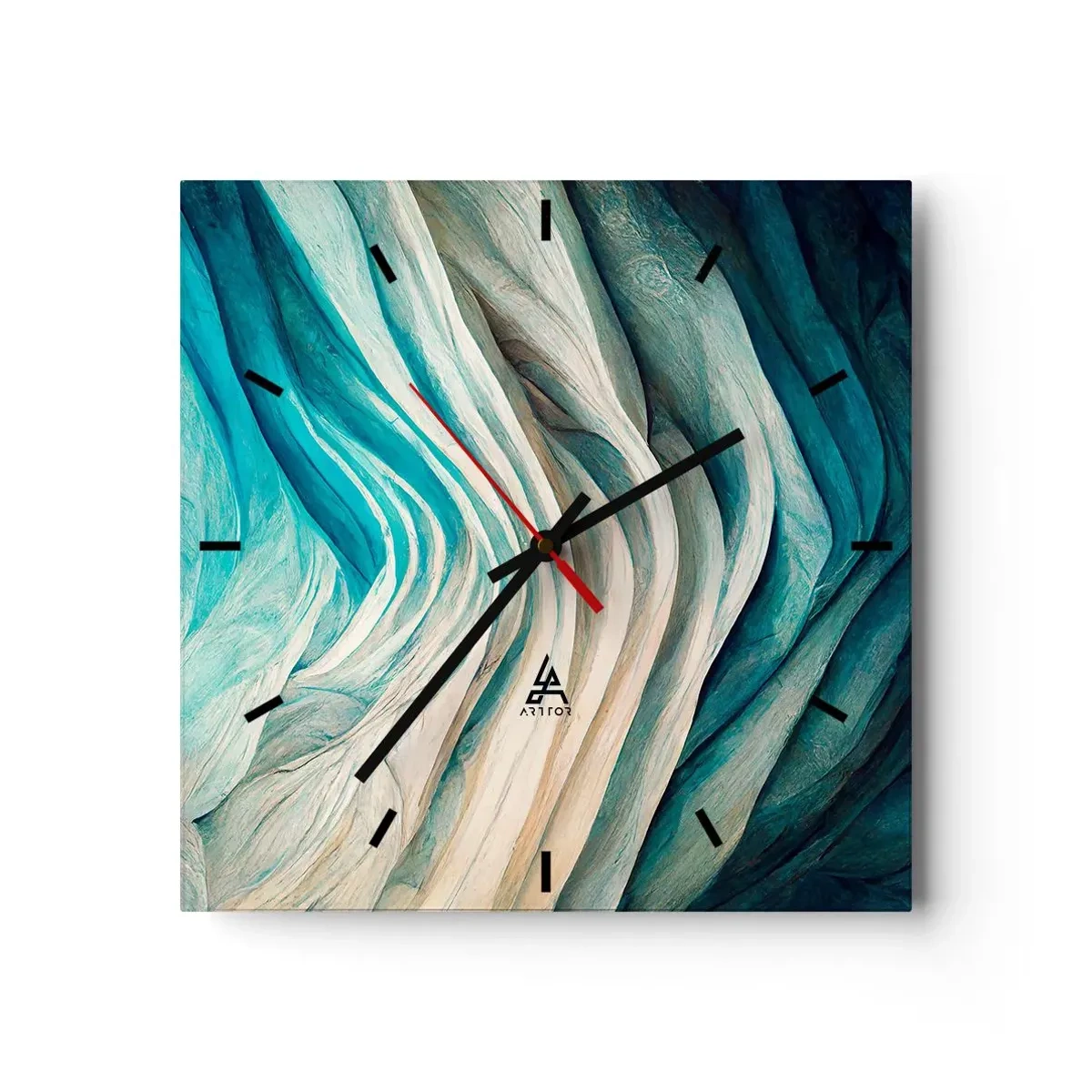 Nástenné hodiny - Modrá neukojiteľnosť - 30x30 cm
