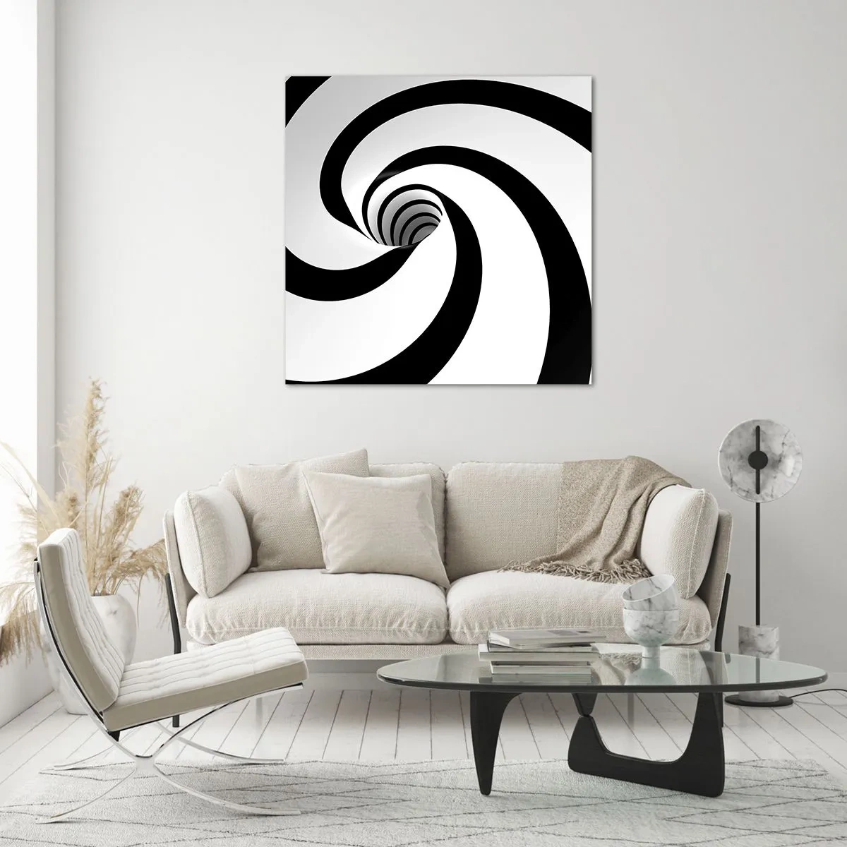 Obraz na skle - Podľahnúť víru? - 60x60 cm