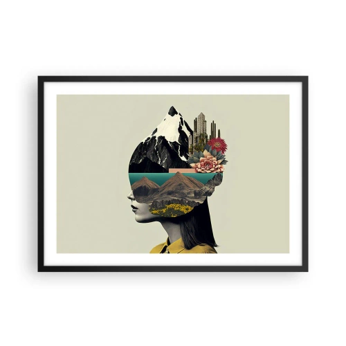 Plagát v čiernom ráme - Žena – vždy tajomstvo - 70x50 cm