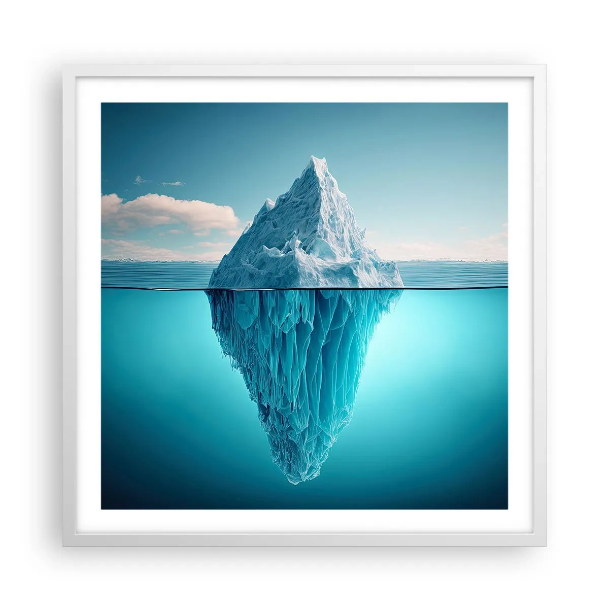Plagát v bielom ráme - Ľadová kráľovná - 60x60 cm