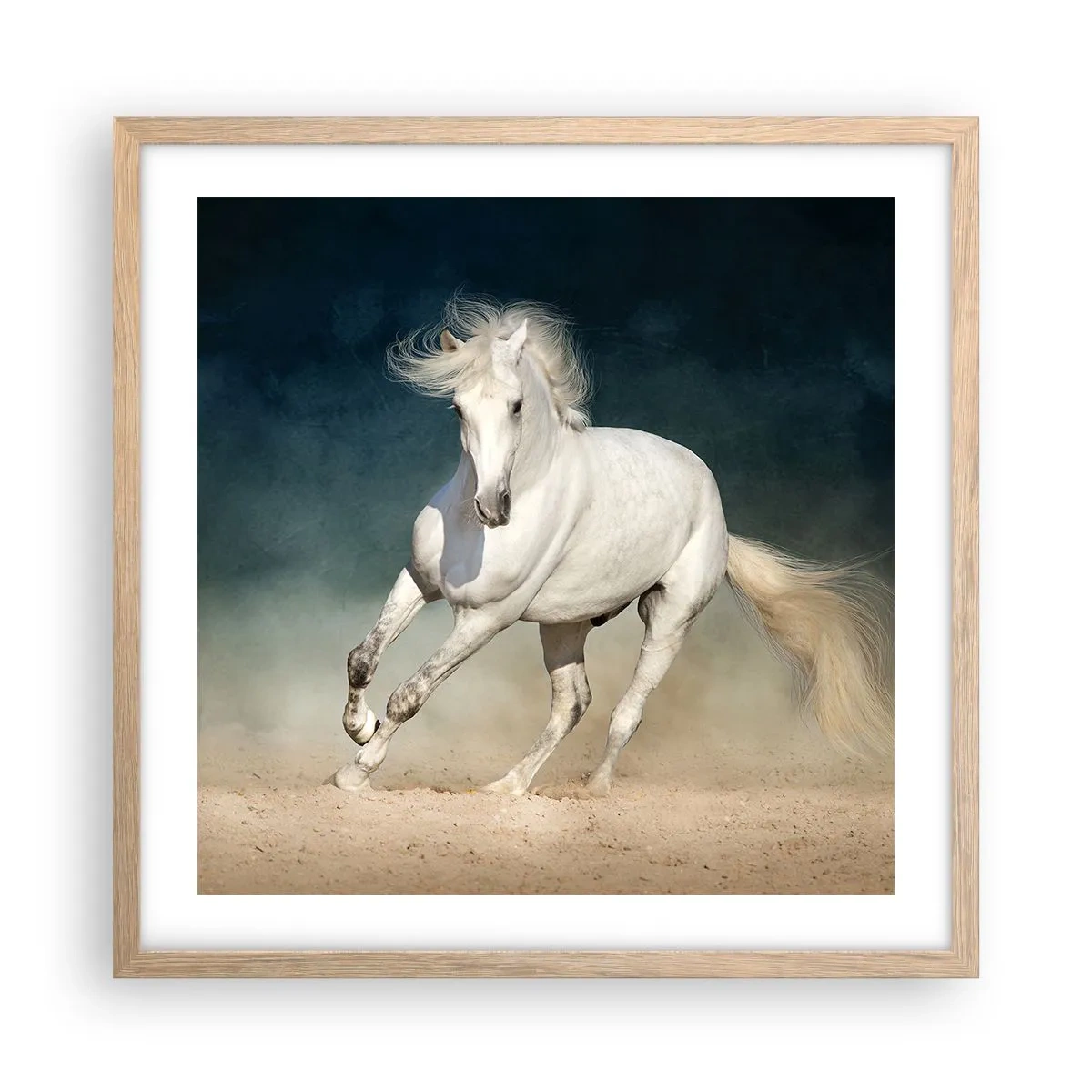 Plagát v ráme zo svetlého duba - Sloboda v čistom stave - 50x50 cm