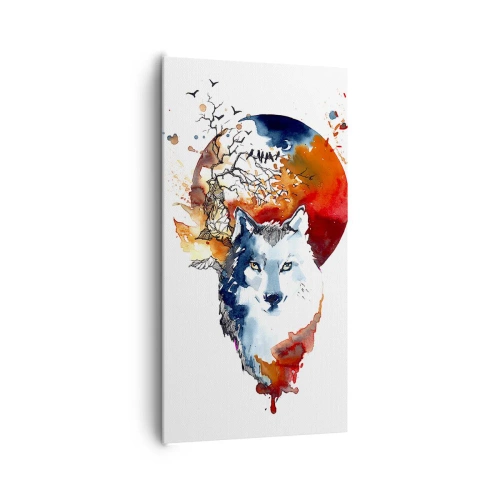 Obraz na plátne - Nosom na skle - 65x120 cm