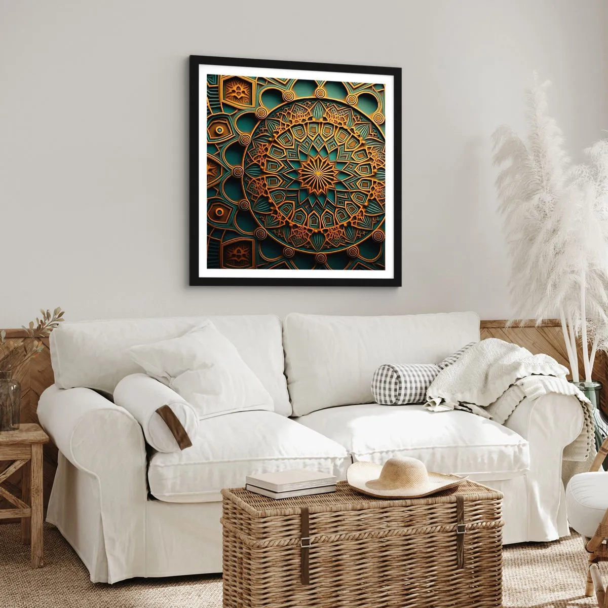 Plagát v čiernom ráme - V arabskom štýle - 60x60 cm