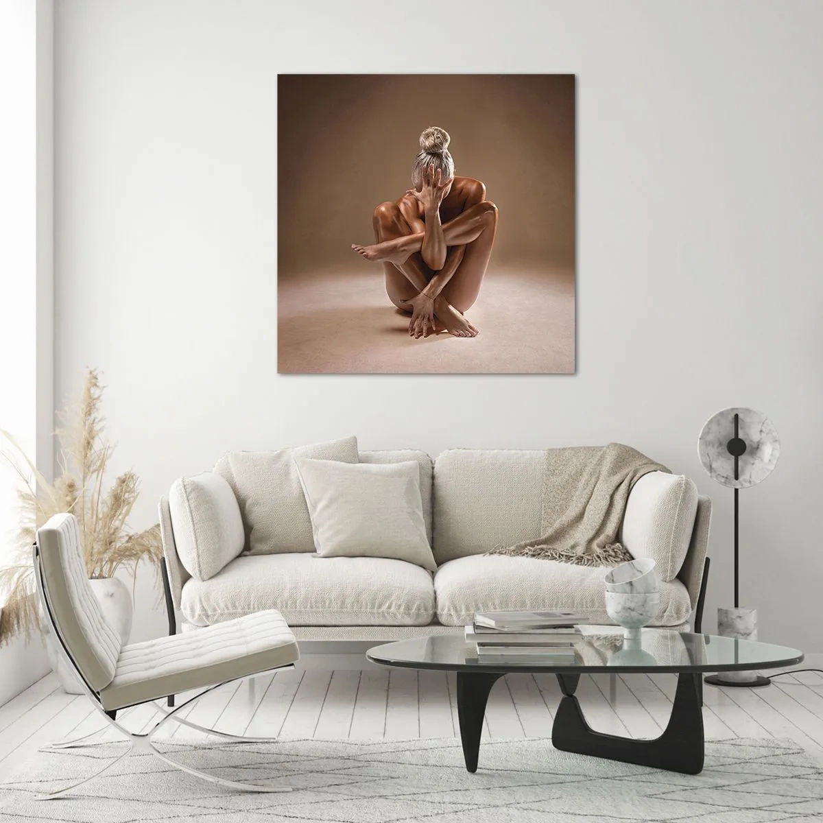 Obraz na skle - Jednota tela a ducha - 70x70 cm