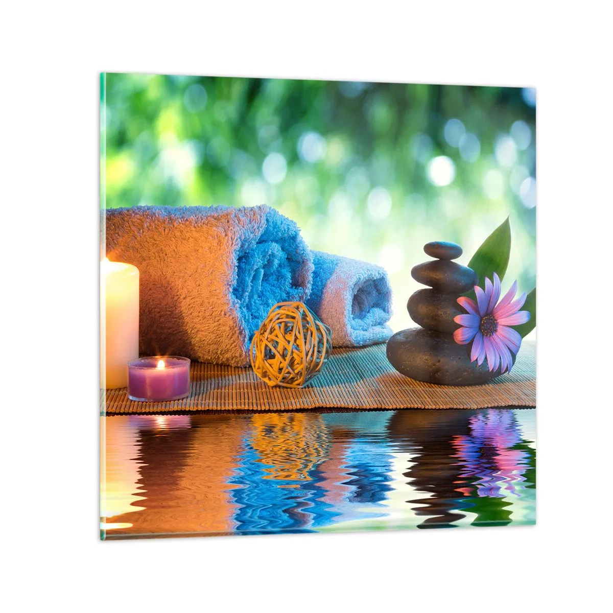 Obraz na skle - Čas pre telo - 60x60 cm