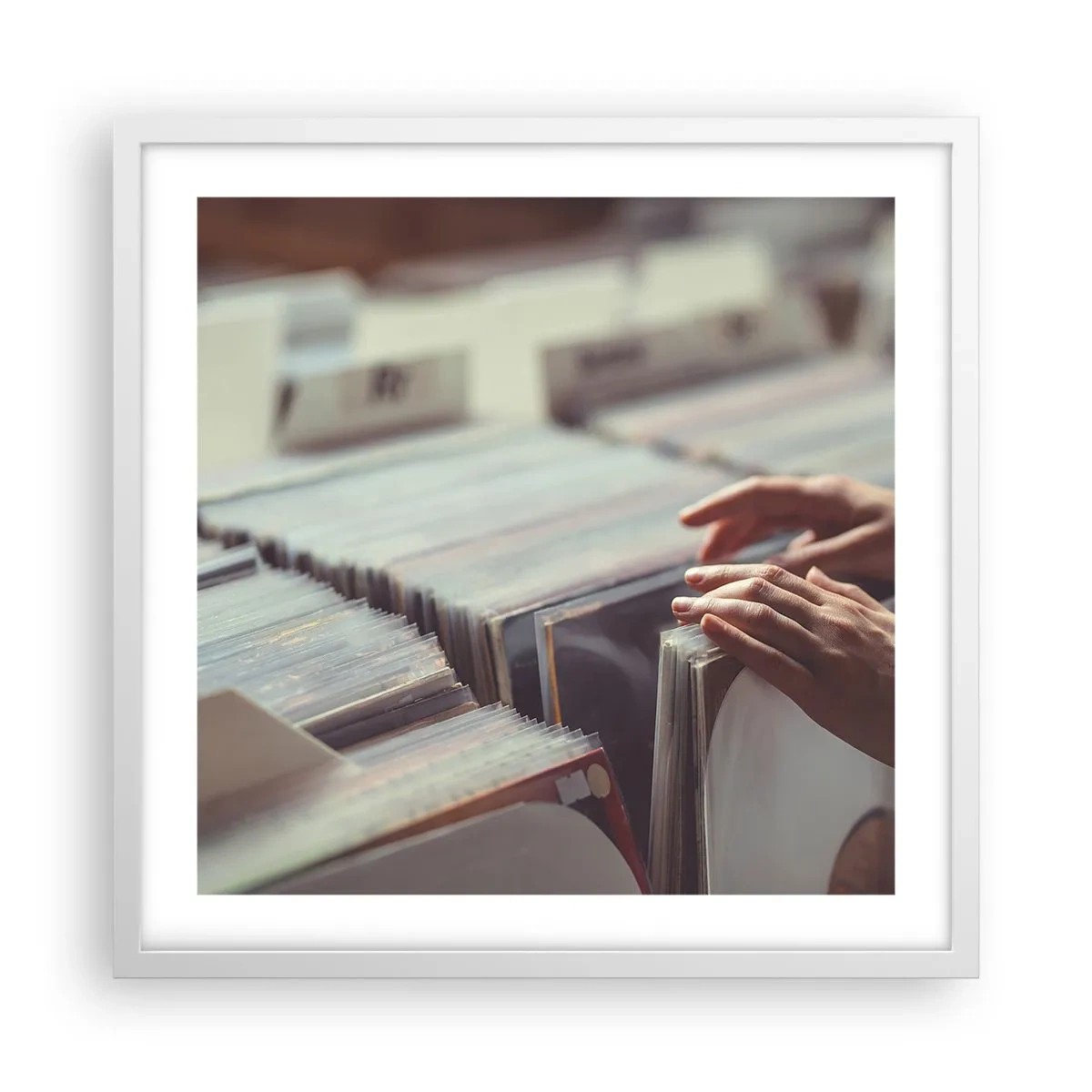 Plagát v bielom ráme - Hľadanie emócií - 50x50 cm