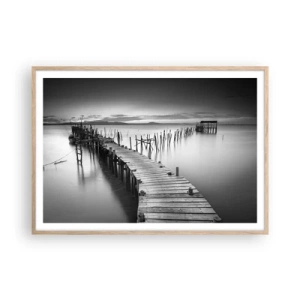 Plagát v ráme zo svetlého duba - Pokoj zabudnutého brehu - 100x70 cm