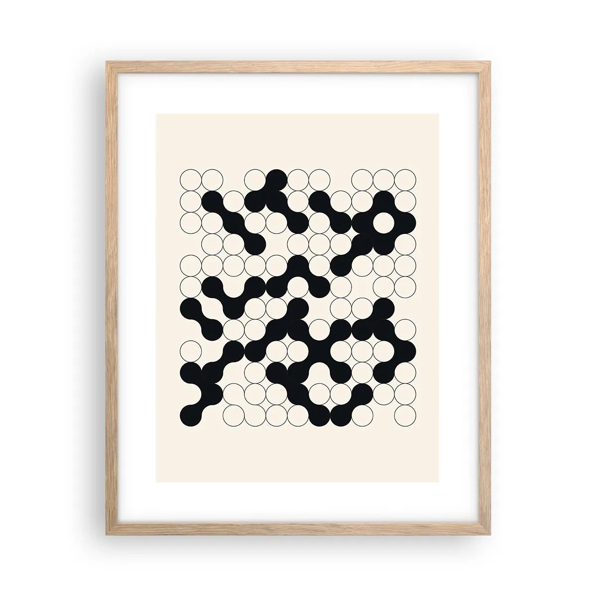 Plagát v ráme zo svetlého duba - Čínska hra – variácia - 40x50 cm