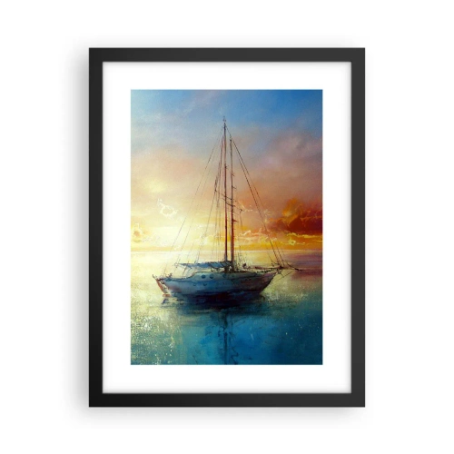 Plagát v čiernom ráme - V zlatom zálive - 30x40 cm